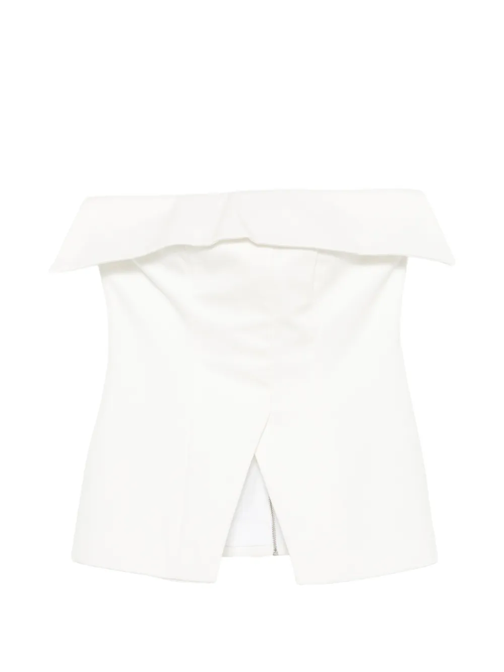 A.M.G. strapless panelled top