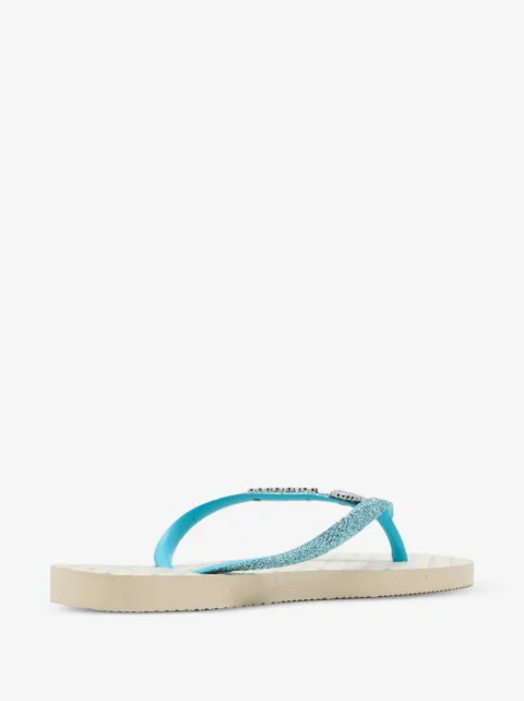 Havaianas Kids Slim Glitter II heart-motif flip flops