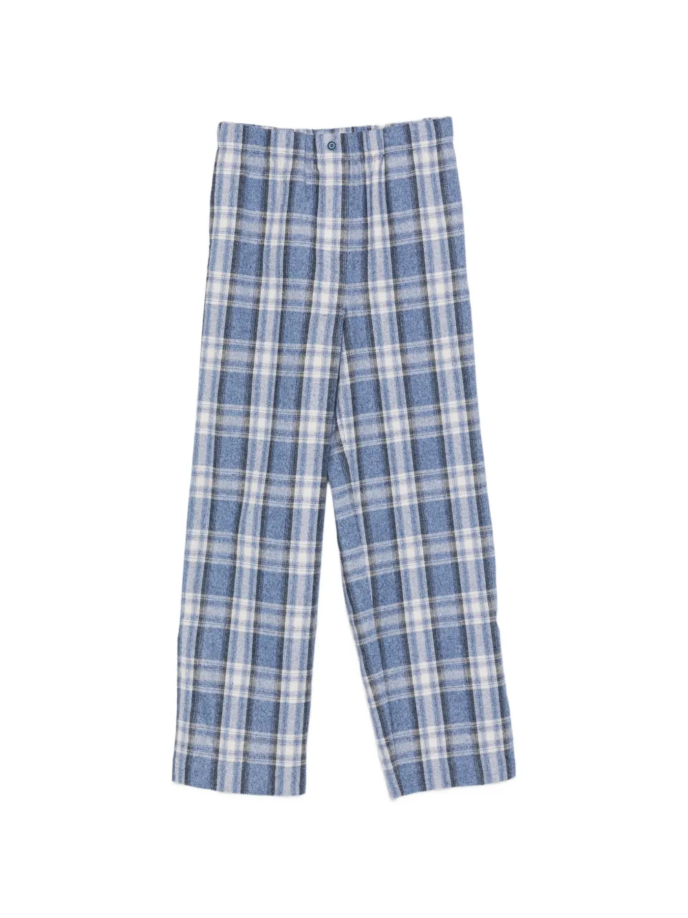 A.M.G. check-pattern wide-leg trousers - Blau