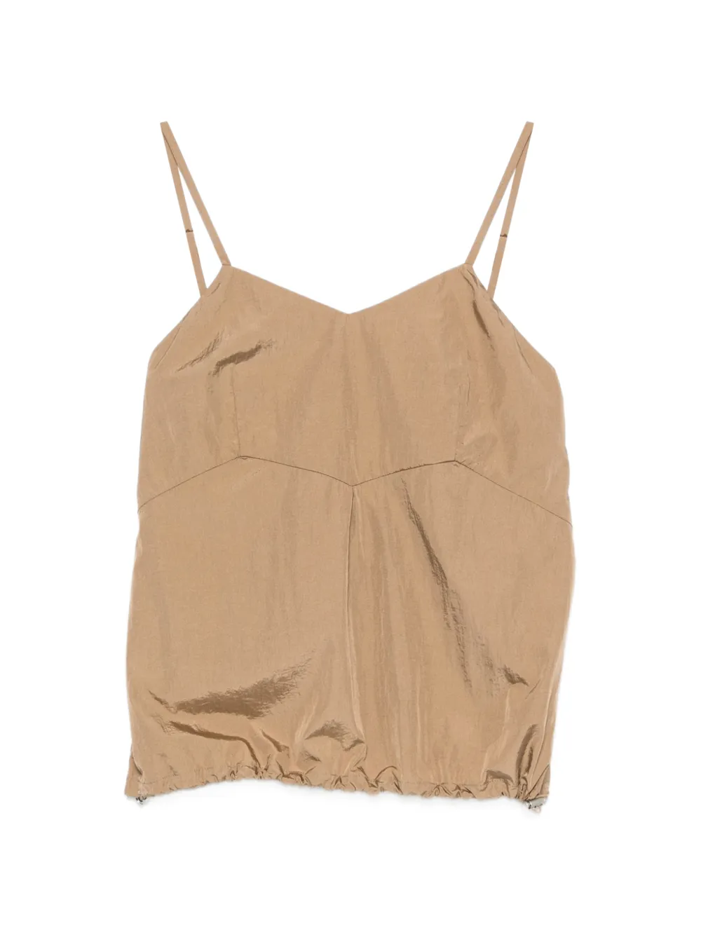 A.M.G. V-neck spaghetti-strap top - Nude