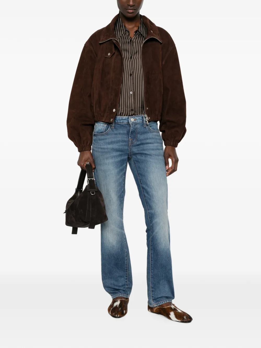 7 For All Mankind Jeans met vijf zakken en vervaagd effect Blauw
