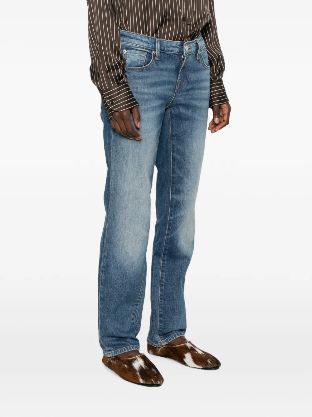 7 For All Mankind Jeans met vijf zakken en vervaagd effect Blauw