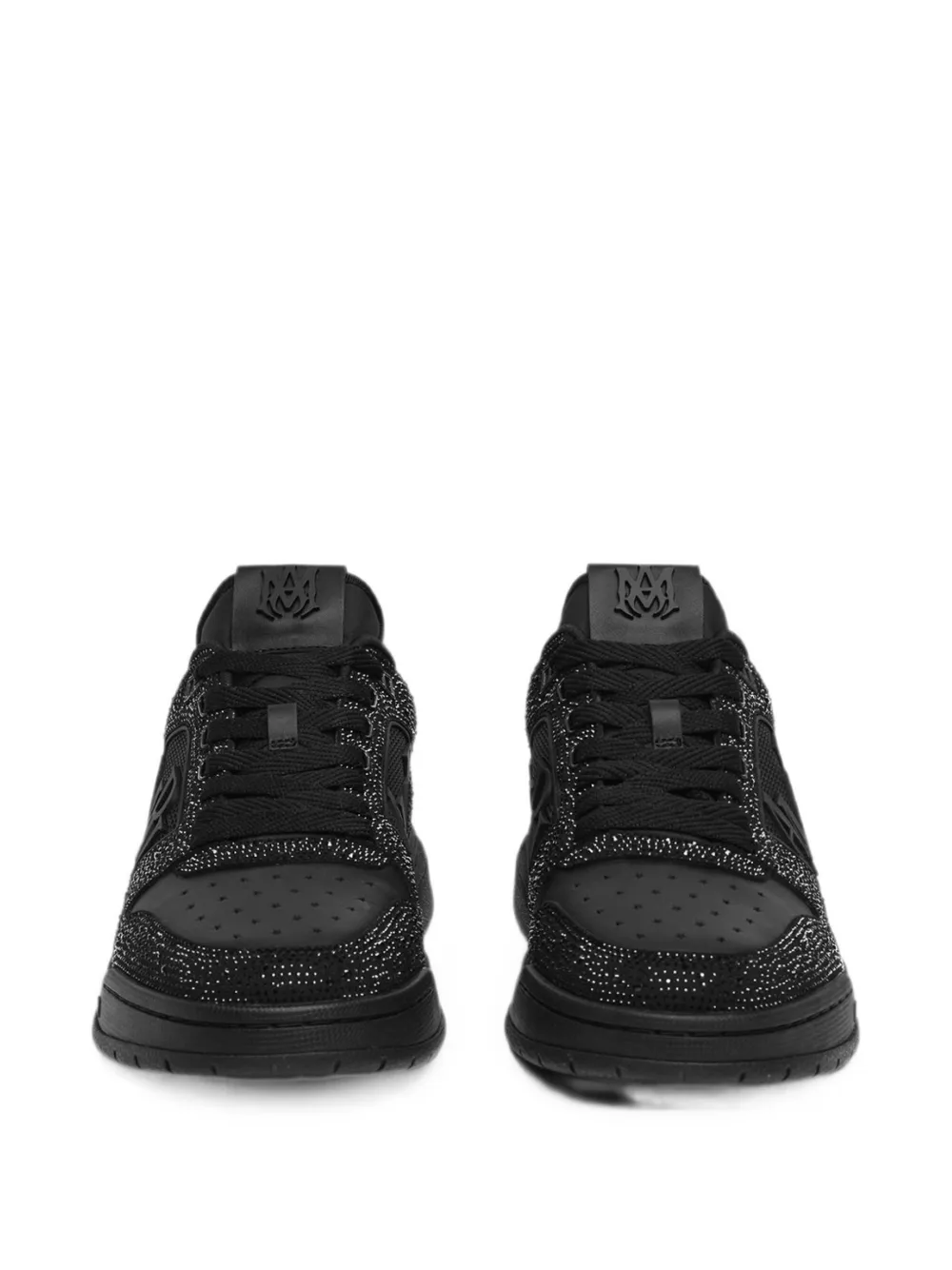 AMIRI crystal-embellished logo-patch sneakers Zwart