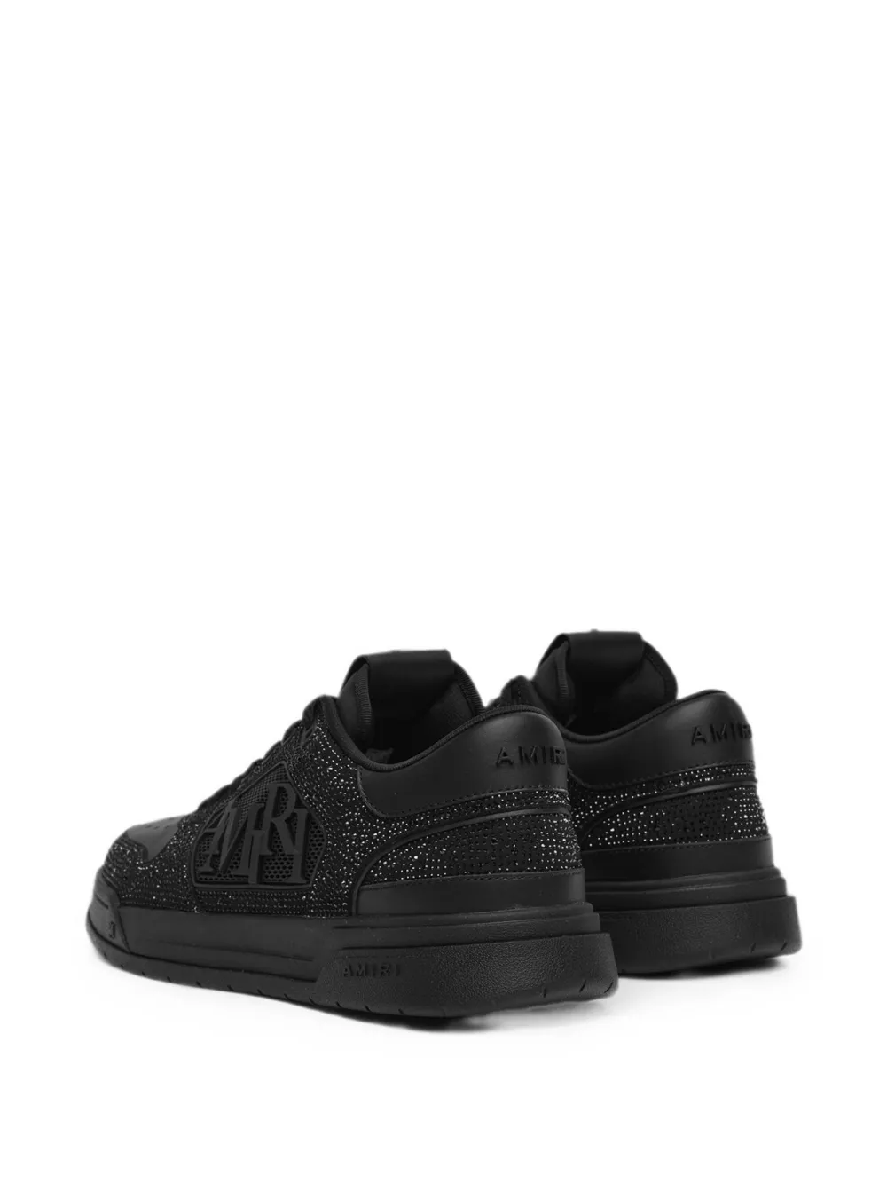 AMIRI crystal-embellished logo-patch sneakers Zwart