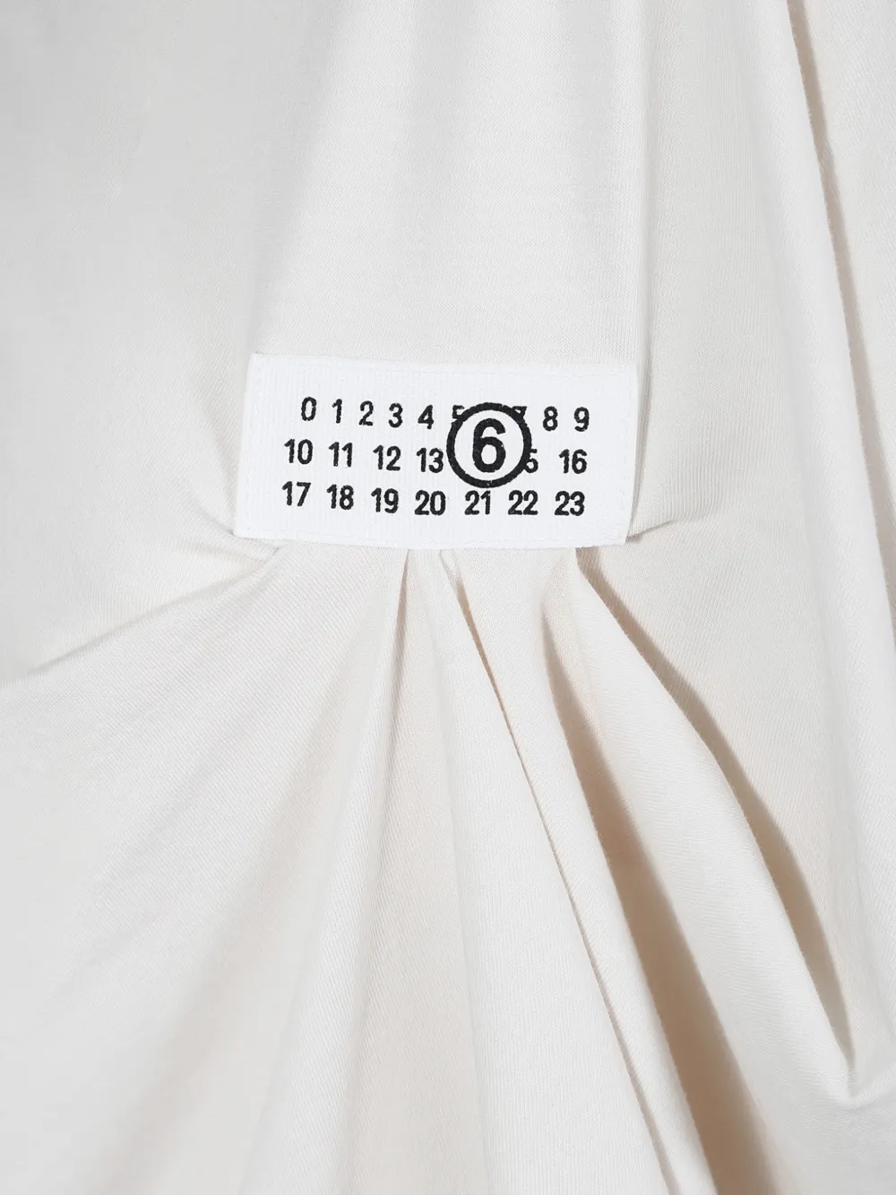 MM6 Maison Margiela Gedrapeerd T-shirt met logopatch Wit