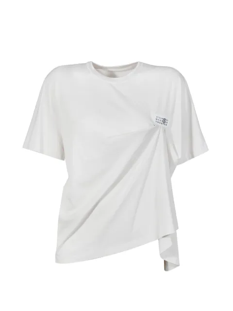 MM6 Maison Margiela numeric logo draped T-shirt