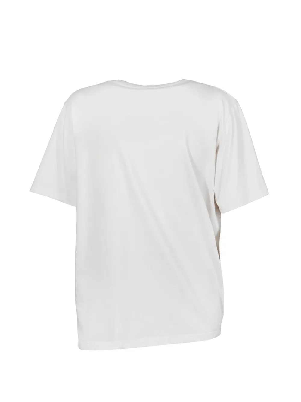 MM6 Maison Margiela Gedrapeerd T-shirt met logopatch Wit