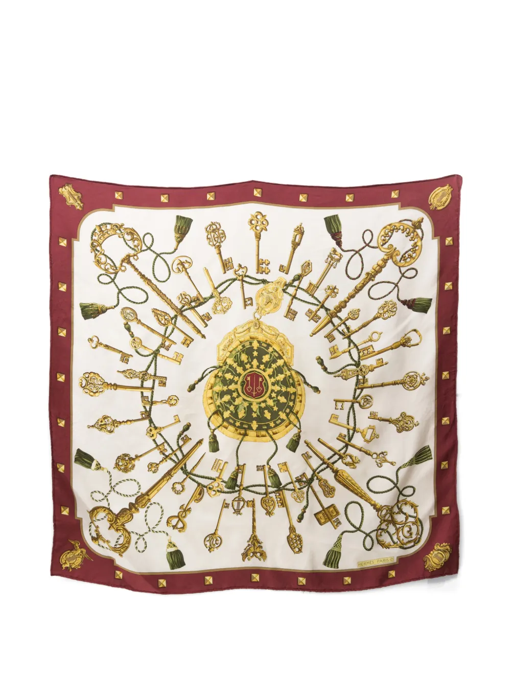 Hermès Pre-Owned 1970s Les Clefs silk scarf - Toni neutri