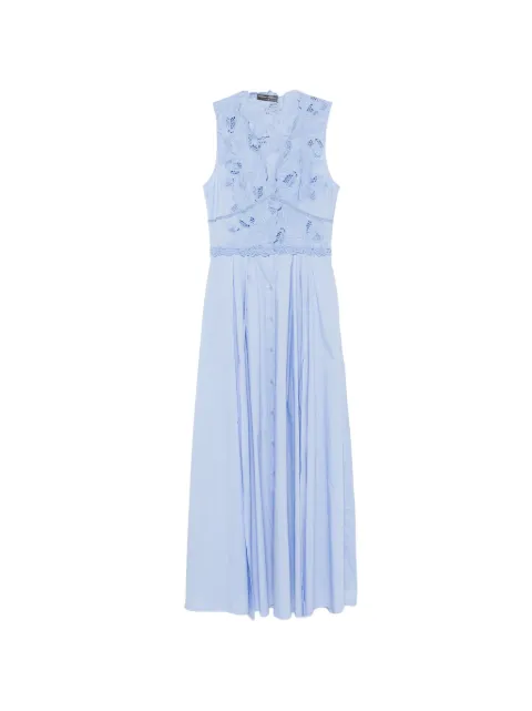 Ermanno Scervino Vestido midi com acabamento de renda