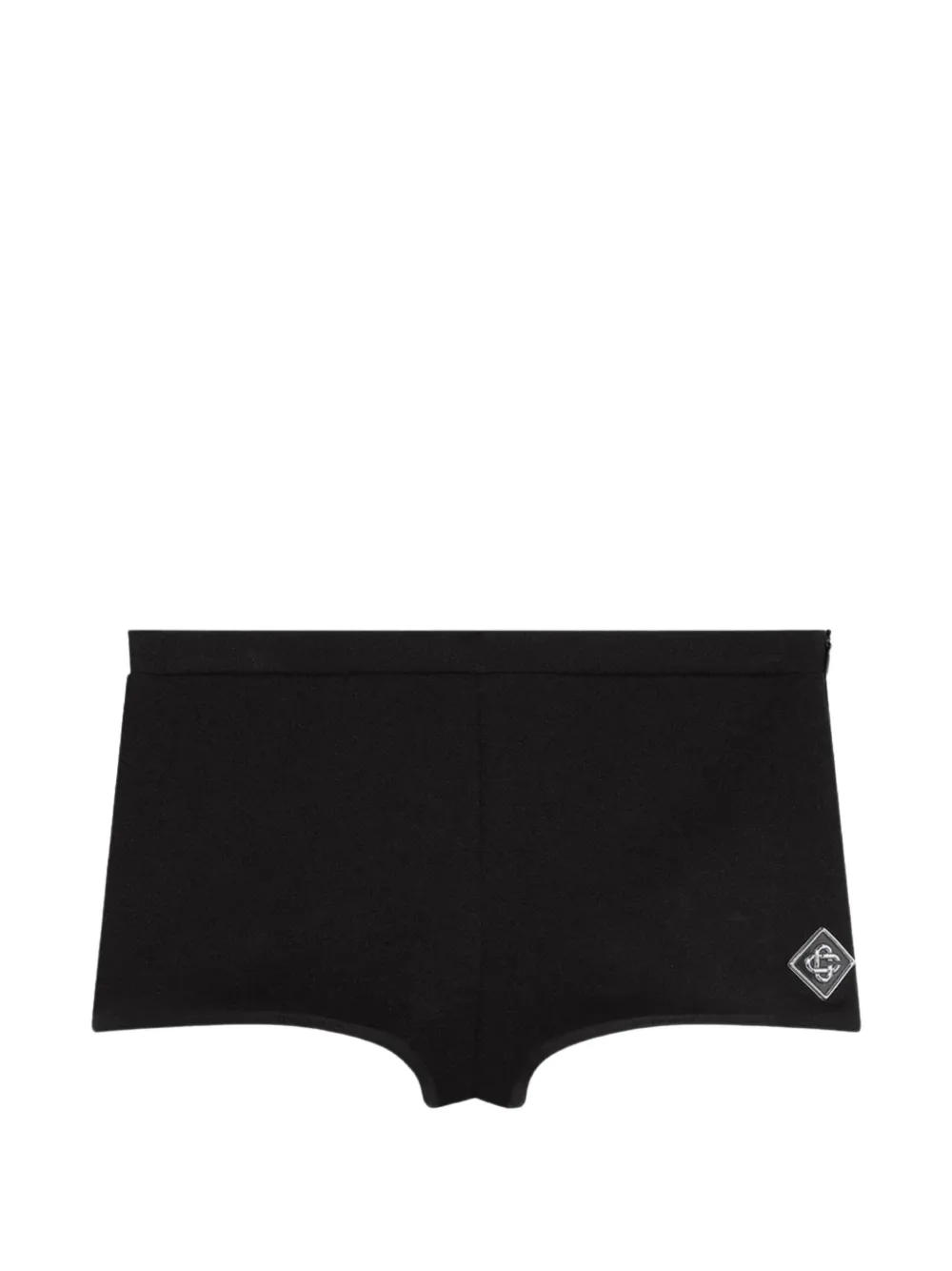 Casablanca logo-plaque belted shorts - Schwarz