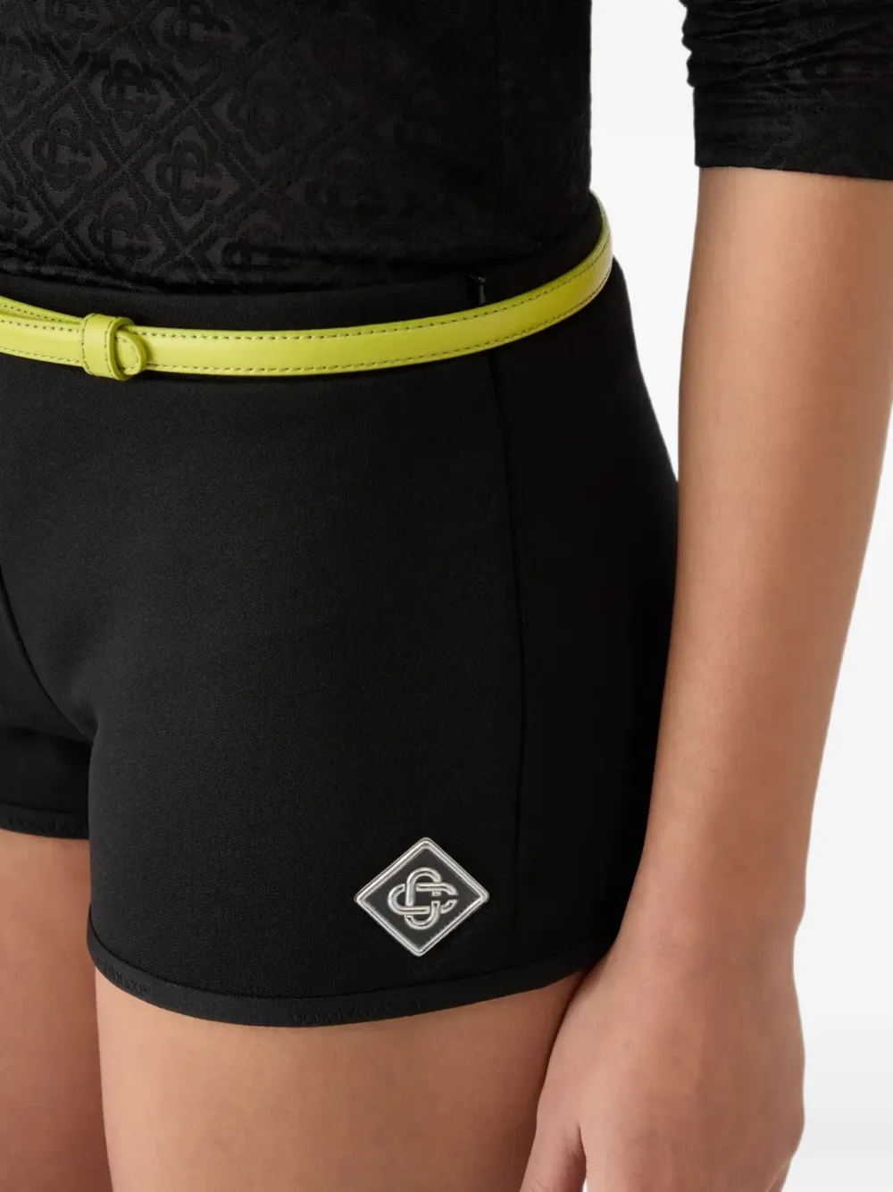 Casablanca Shorts met logoplakkaat Zwart