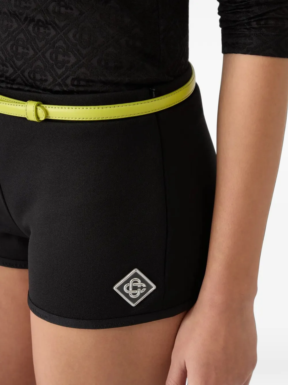 Casablanca Shorts met logoplakkaat Zwart