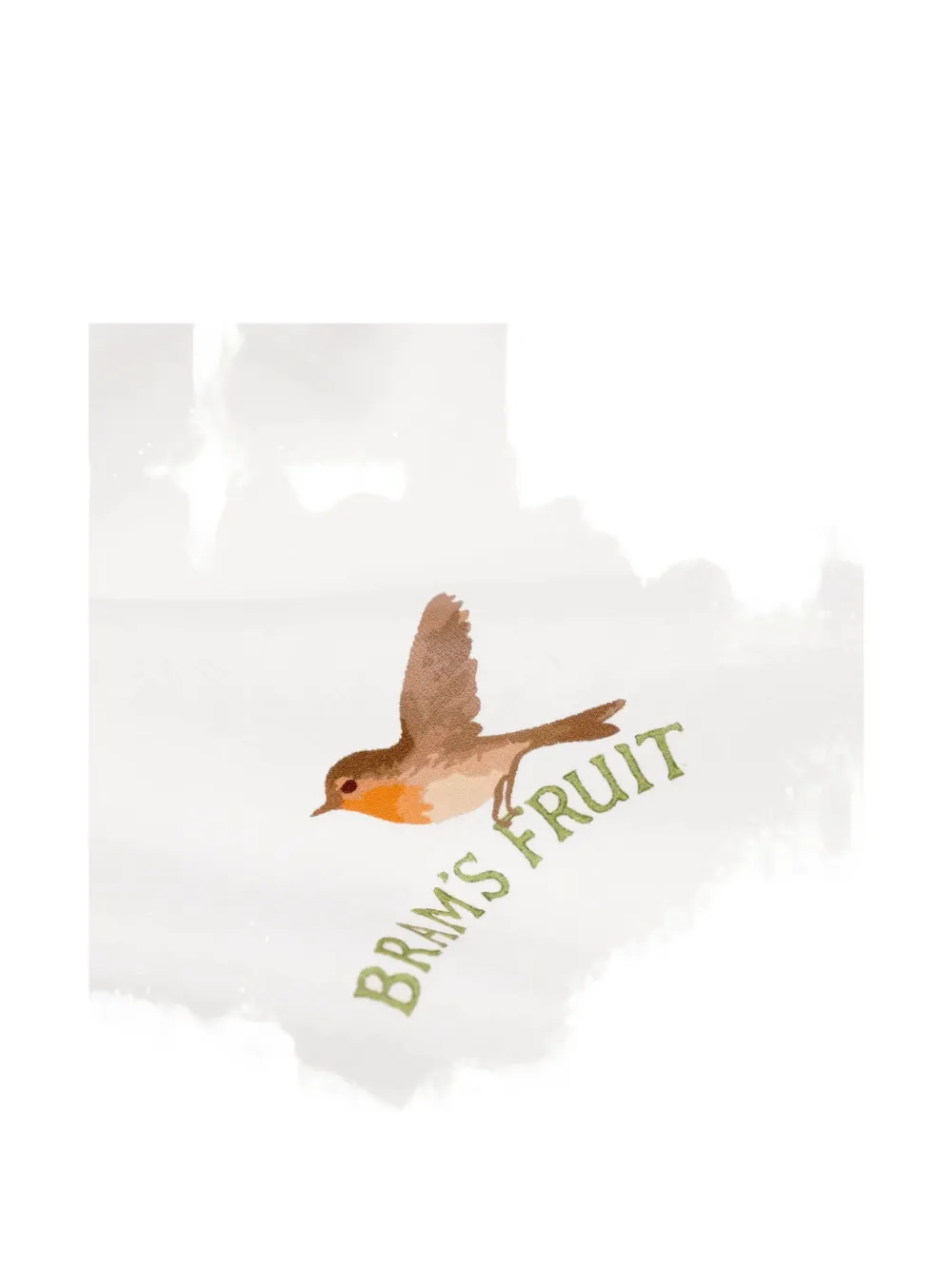 Bram's Fruit Robin Long-sleeve T-shirt In White