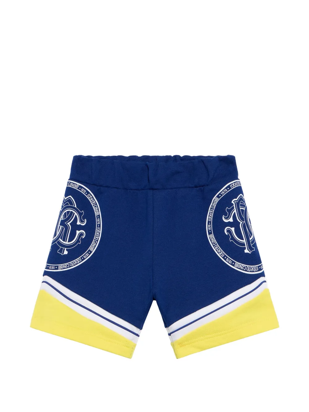 Roberto Cavalli Junior RC monogram colour-block shorts - Blu
