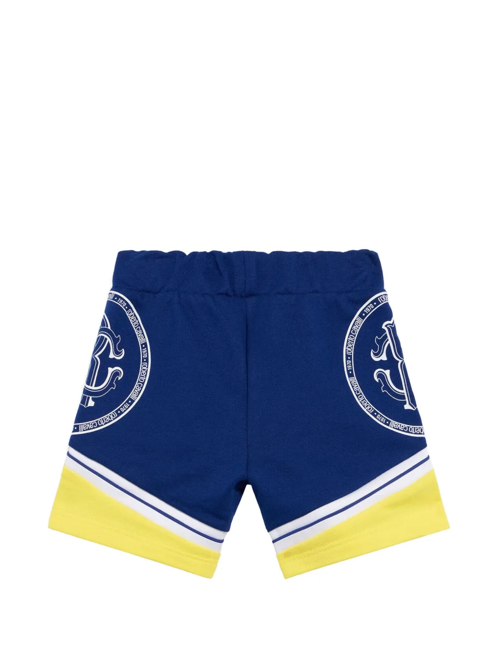 Roberto Cavalli Junior Shorts met colourblocking en RC-monogram Blauw