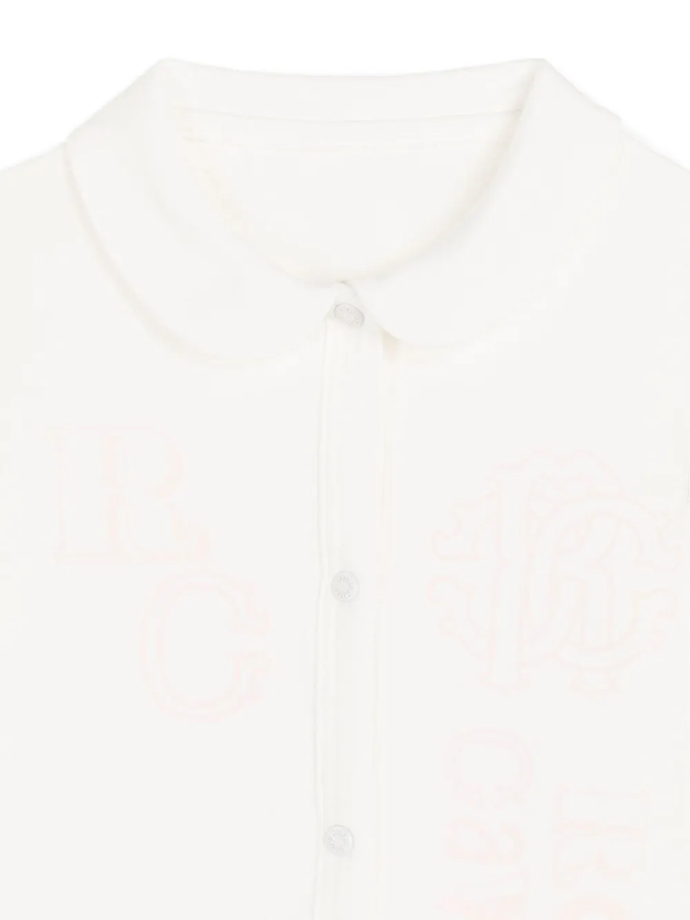 Roberto Cavalli Junior Romper met Peter Pan-kraag en logo-print Beige