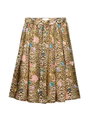 Roberto Cavalli レオパード柄 プリーツスカート Roberto Cavalli Junior レオパード プリーツスカート | ブラウン
