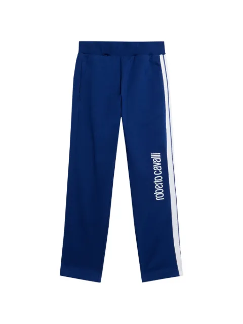 Roberto Cavalli Junior logo-print side-stripe track pants