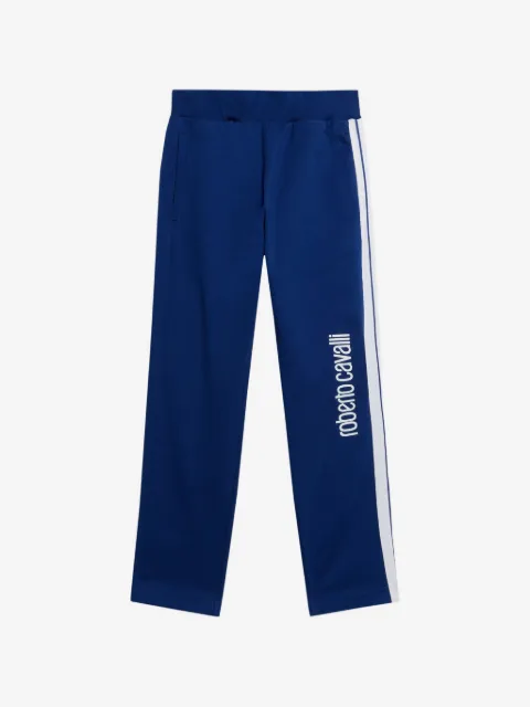 Roberto Cavalli Junior logo-print side-stripe track pants