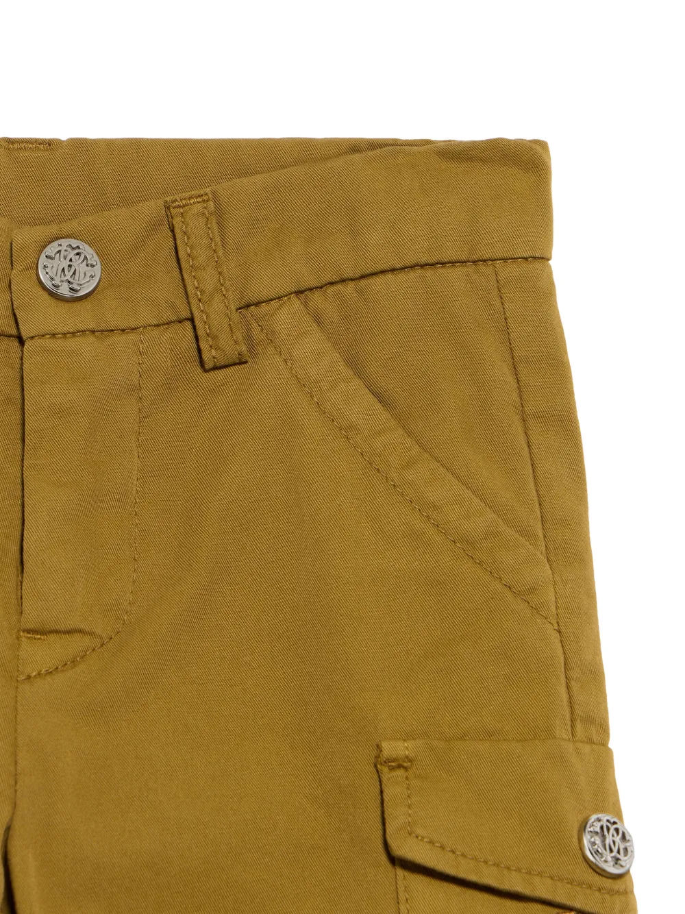 Roberto Cavalli Junior Broek met geborduurd logo Bruin