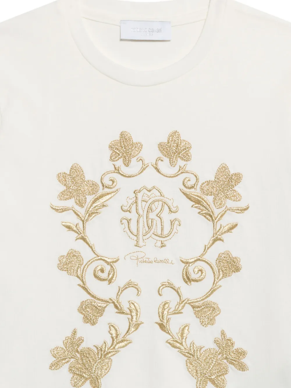 Roberto Cavalli Junior Katoenen T-shirt Beige