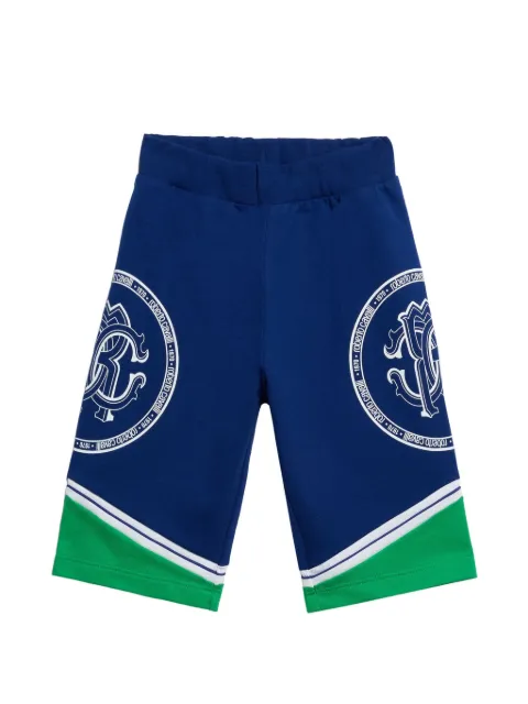 Roberto Cavalli Junior logo-print panelled track pants