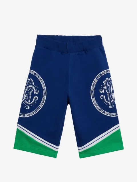 Roberto Cavalli Junior logo-print panelled track pants