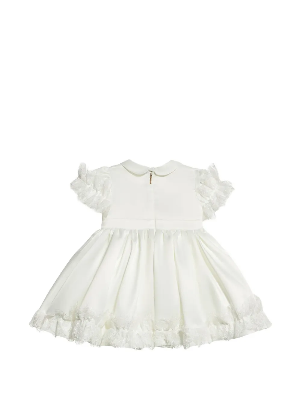 Roberto Cavalli Junior Jurk met ruches en kanten afwerking Beige