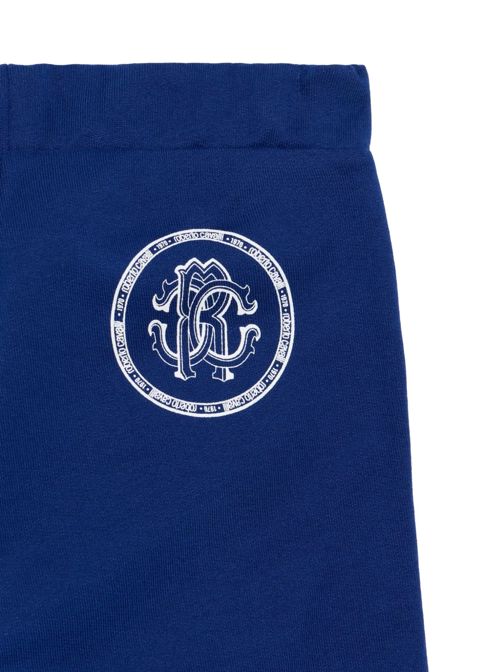 Roberto Cavalli Junior Trainingsbroek met vlakken en logo-print Blauw