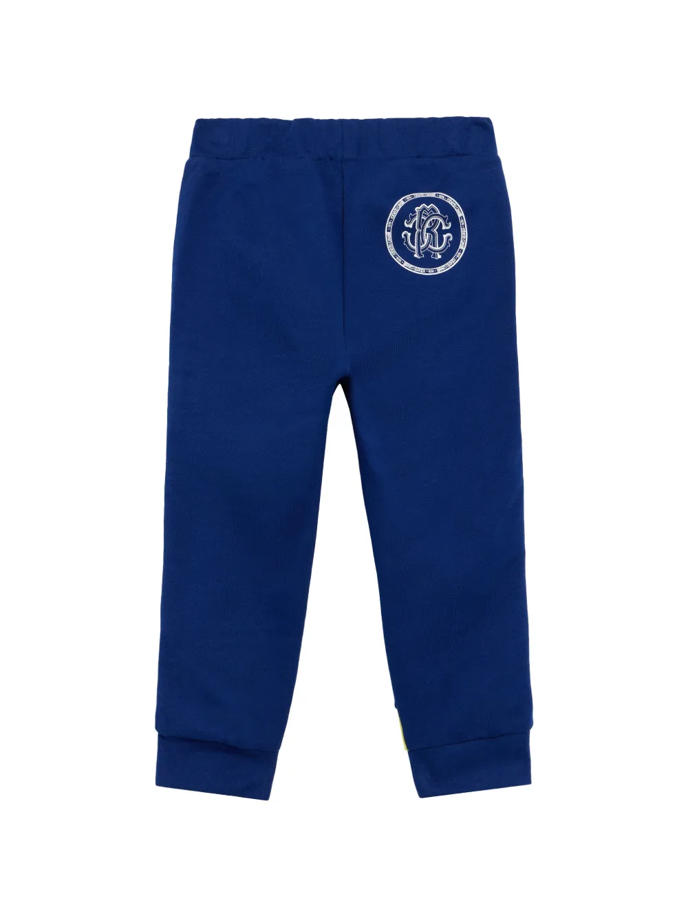 Roberto Cavalli Junior Trainingsbroek met vlakken en logo-print Blauw