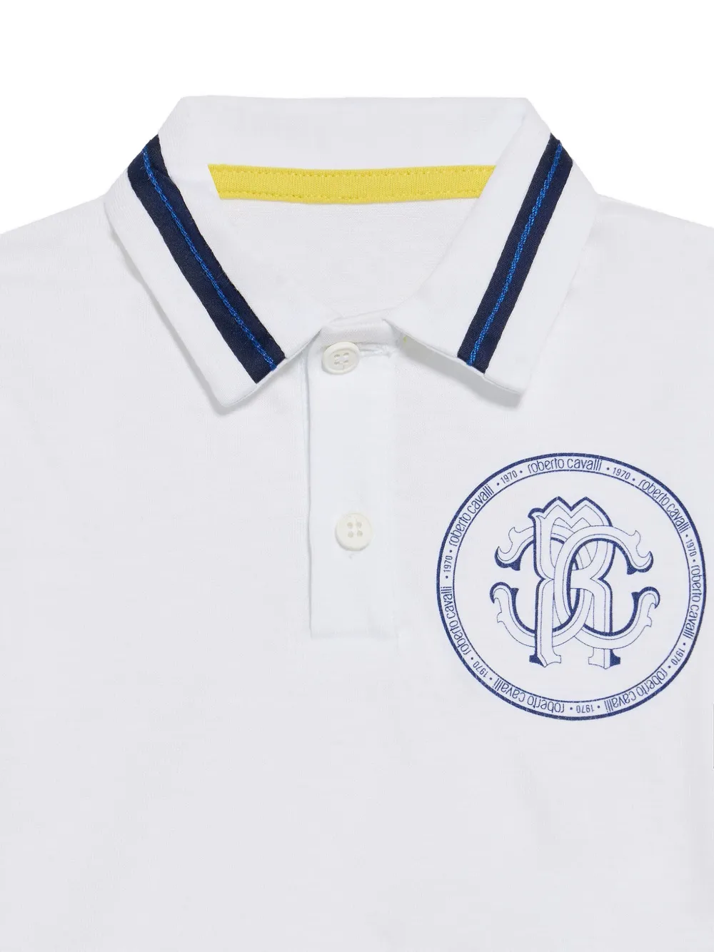Roberto Cavalli Junior Poloshirt met logoprint Wit