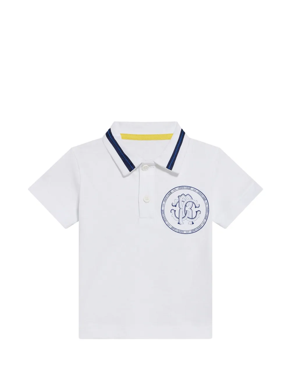 Roberto Cavalli Junior logo-print polo shirt - Bianco