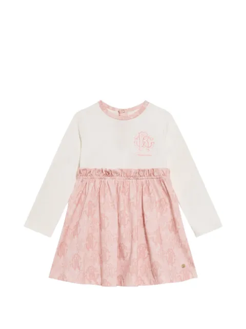 Roberto Cavalli Junior logo-embroidered dress