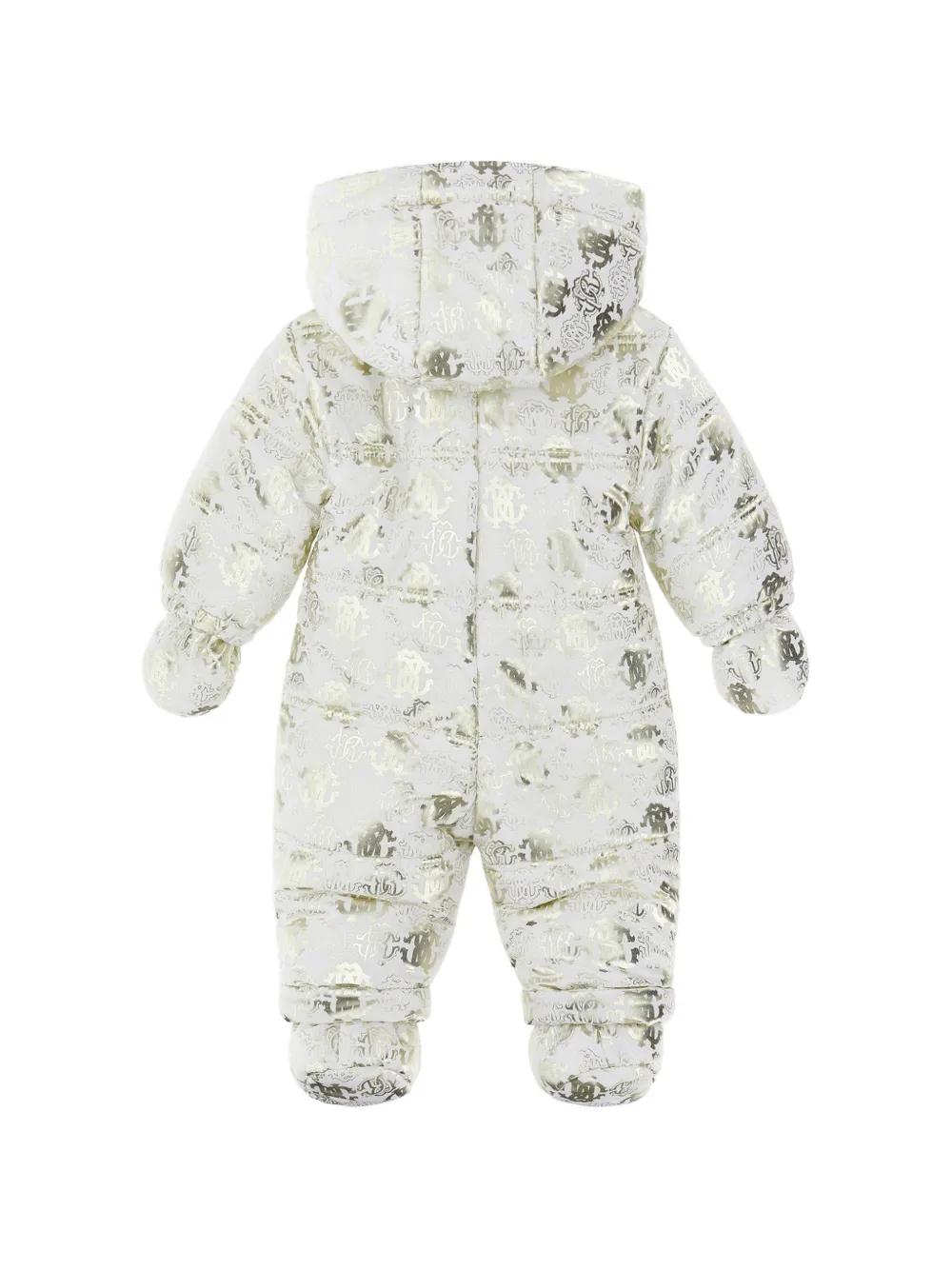 Roberto Cavalli Junior Gewatteerd skipak met RC-monogramprint Wit