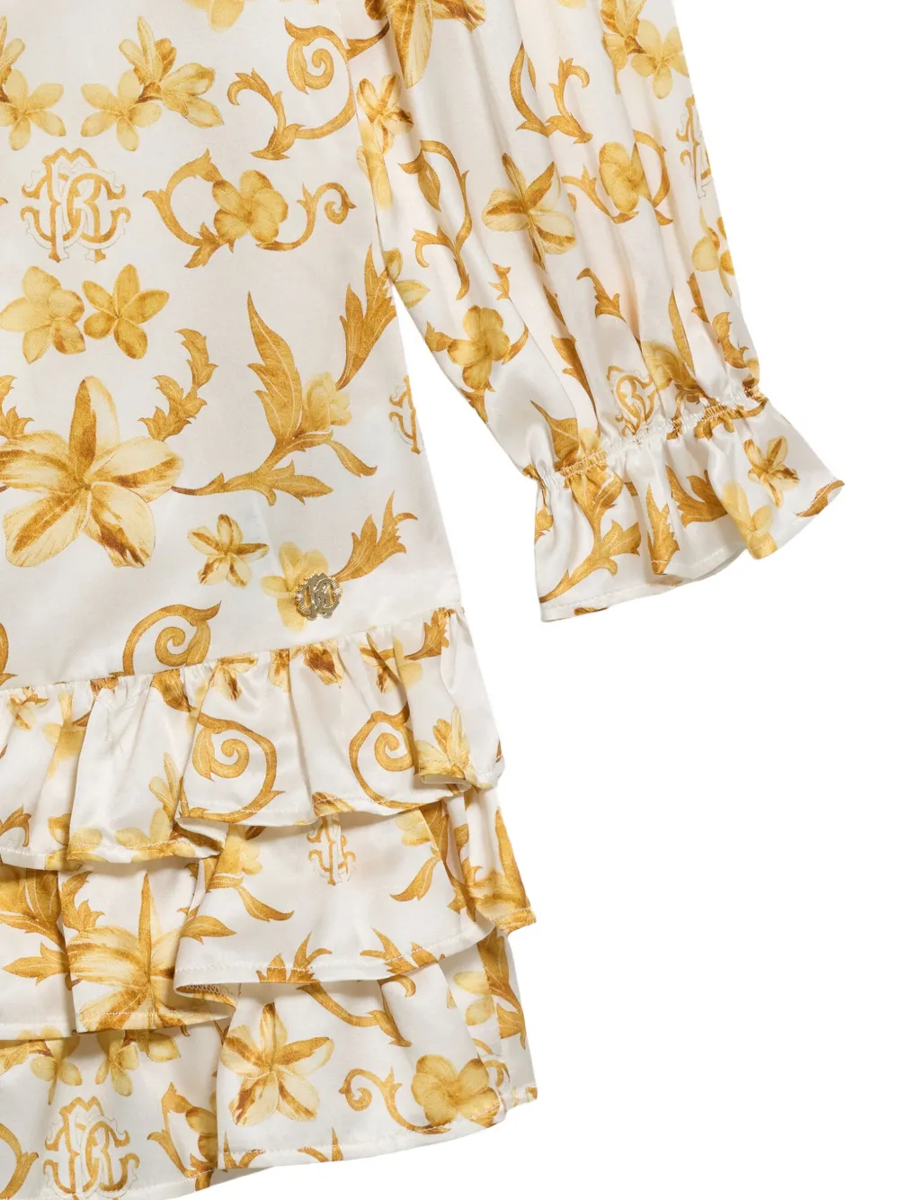 Roberto Cavalli Junior Shirt met bloemenprint Wit