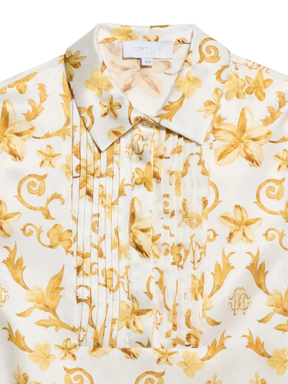 Roberto Cavalli Junior Shirt met bloemenprint Wit