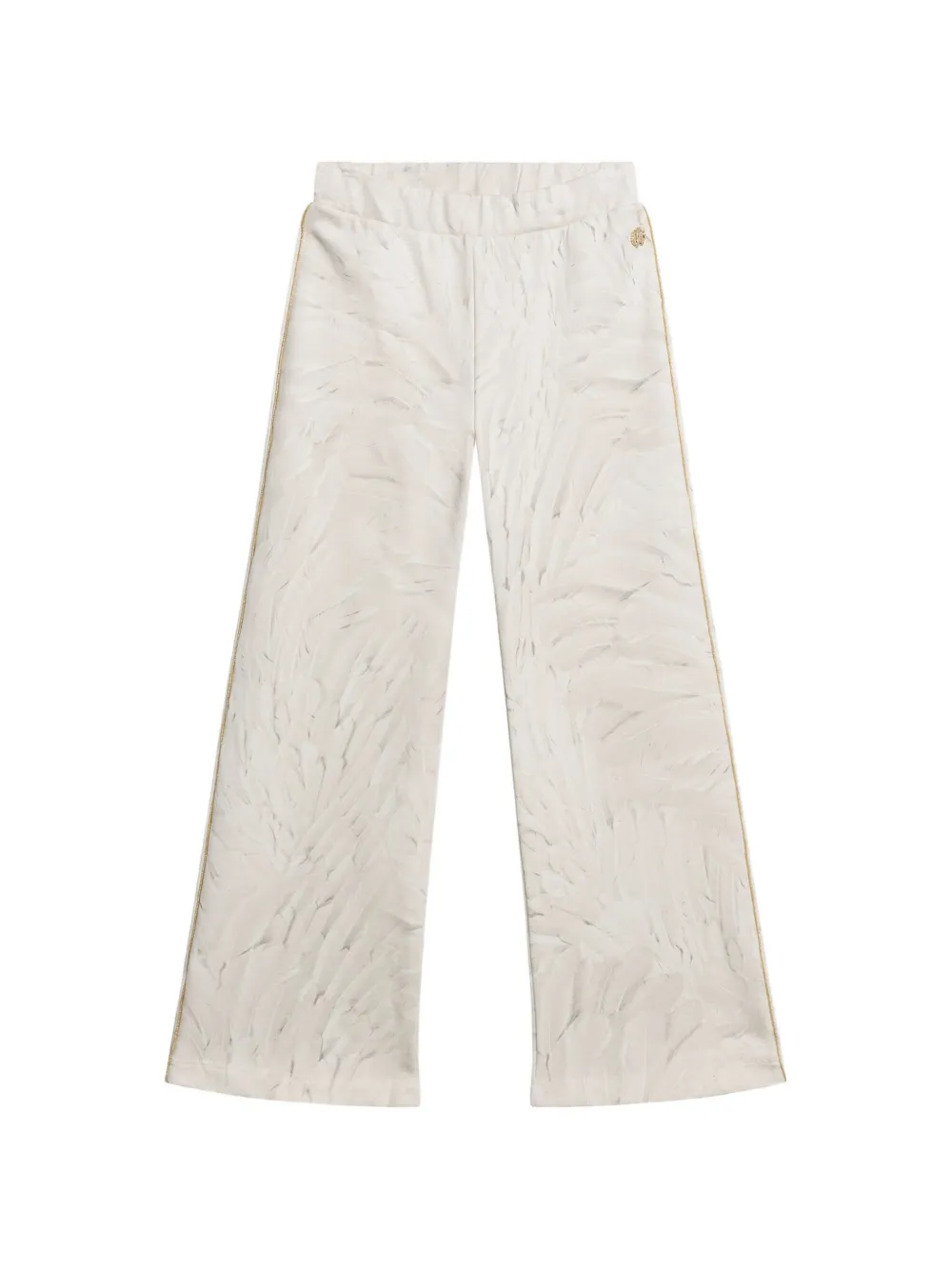 Roberto Cavalli Junior feather-print track pants - Toni neutri