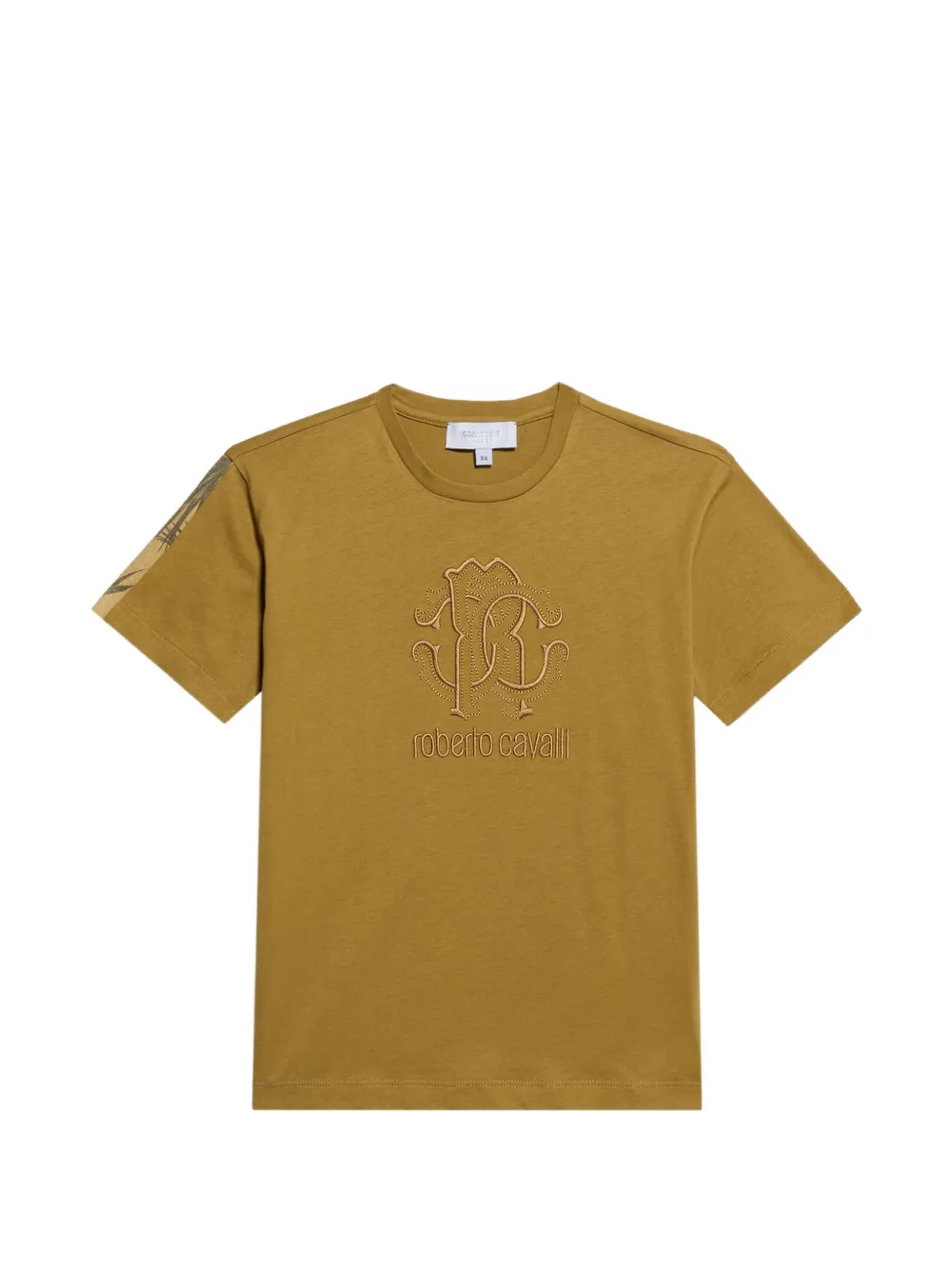 Roberto Cavalli Junior logo-embroidered cotton T-shirt - Verde