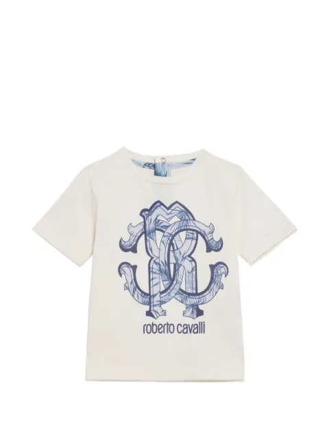 Roberto Cavalli Junior camiseta con logo estampado