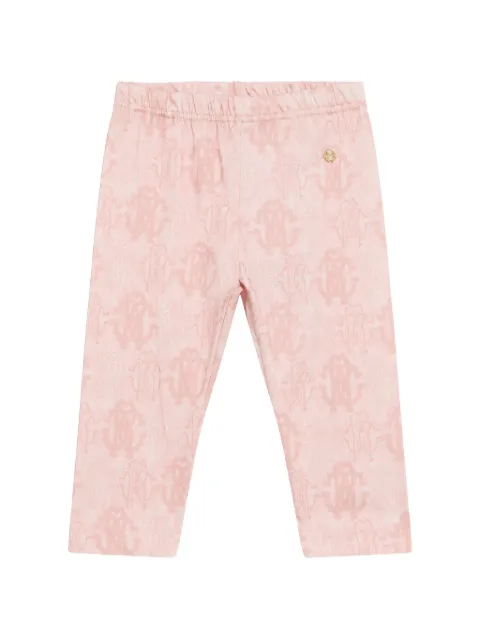 Roberto Cavalli Junior pantalones con monograma estampado