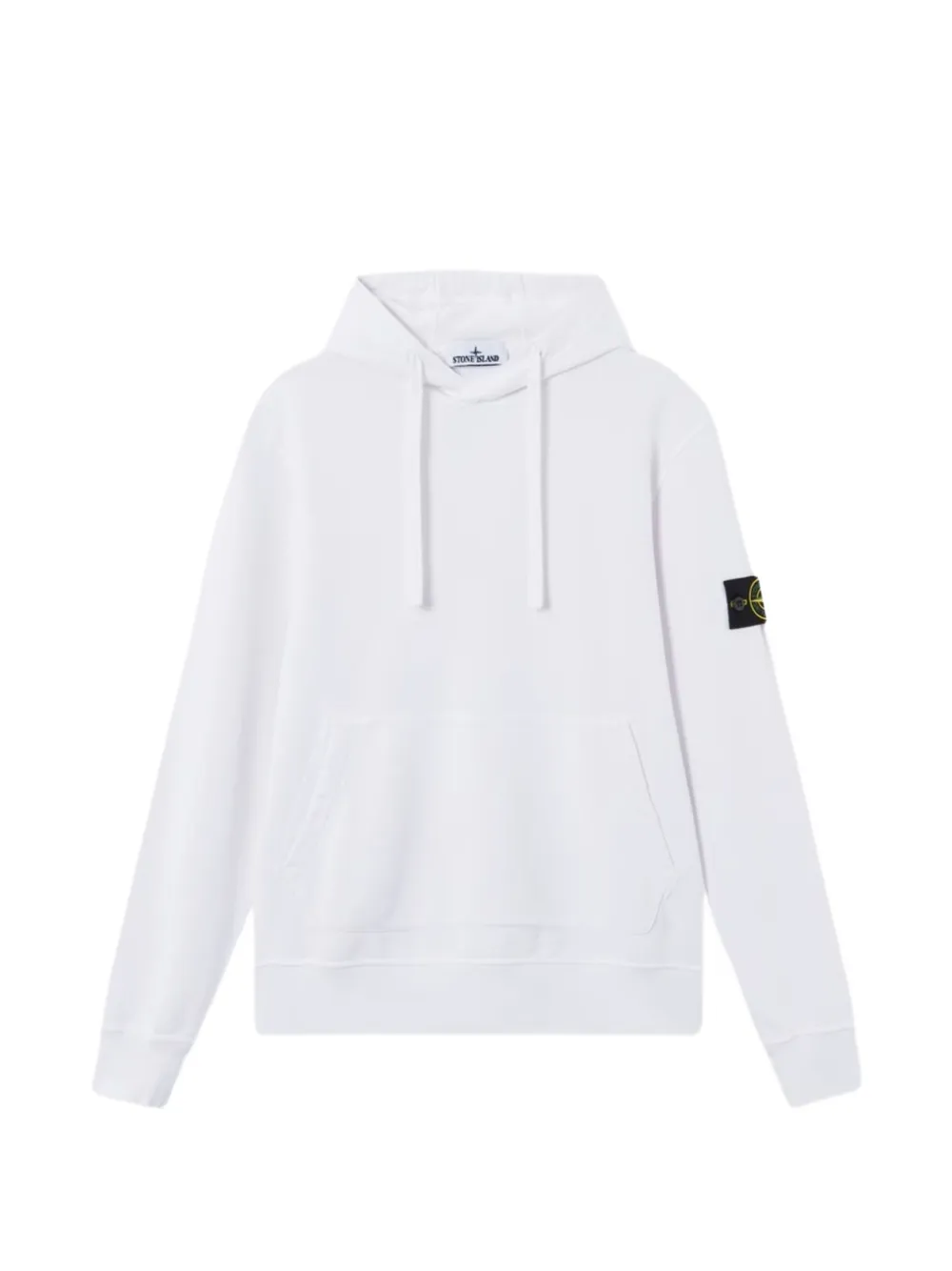 Stone Island logo-patch hoodie - Weiß