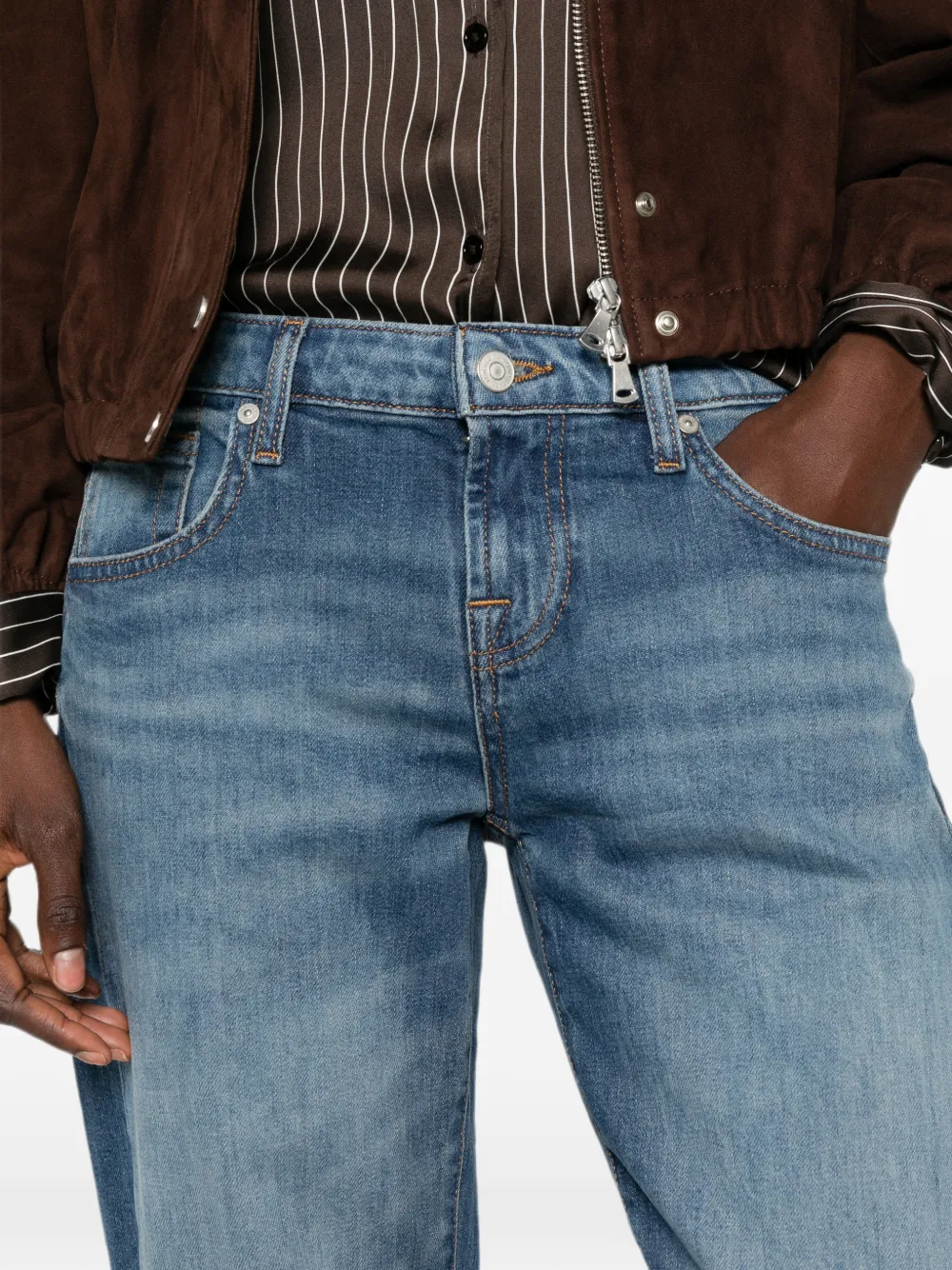7 For All Mankind Jeans met vervaagd effect Blauw