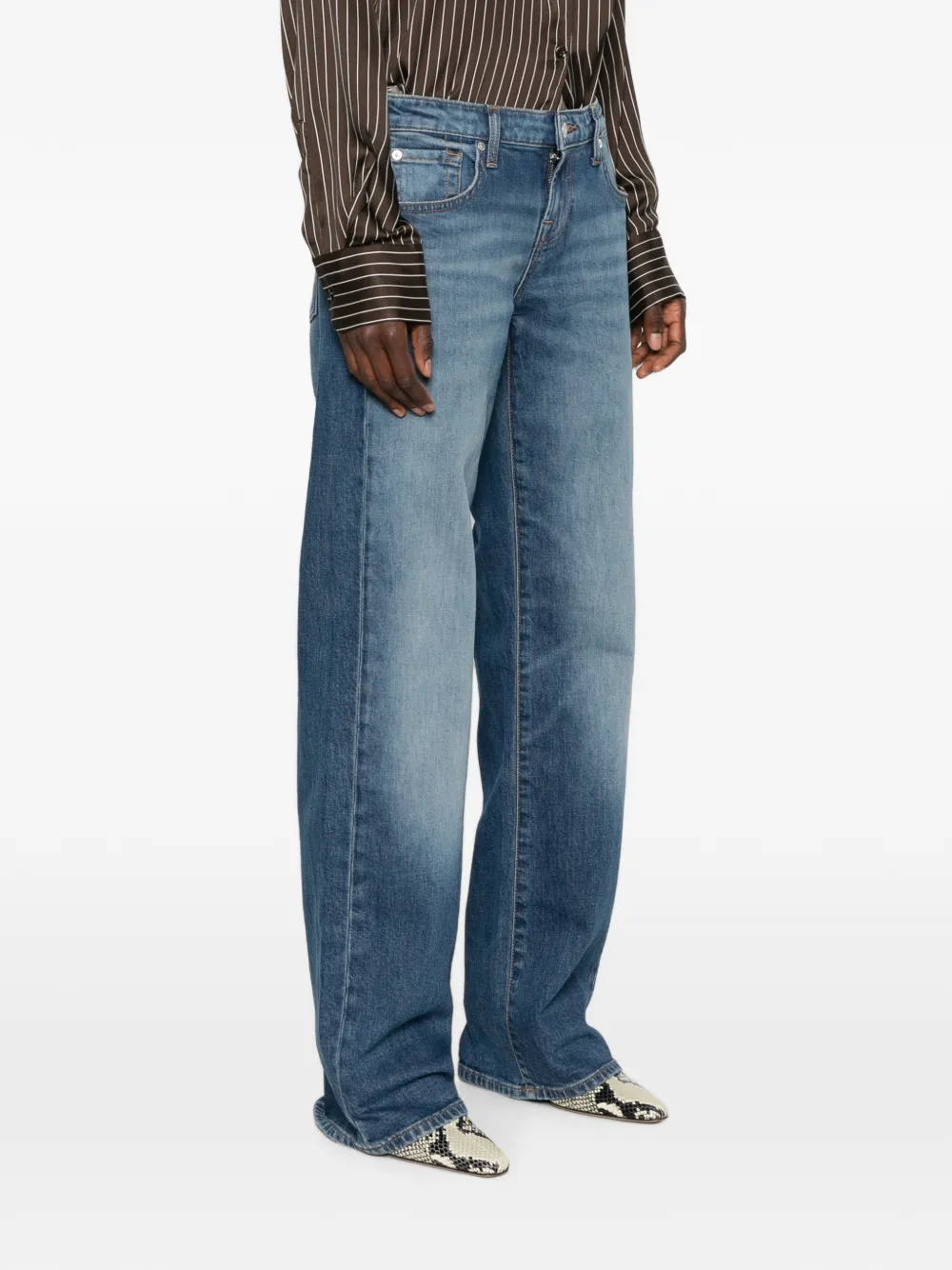 7 For All Mankind Jeans met vervaagd effect Blauw