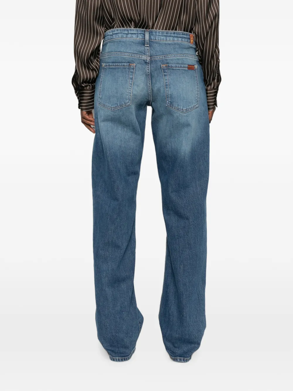 7 For All Mankind Jeans met vervaagd effect Blauw