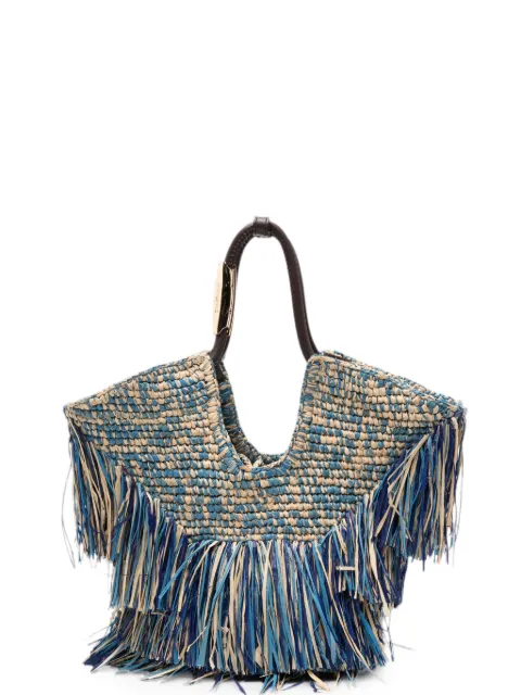 ZIMMERMANN fringe-trimmed woven tote bag
