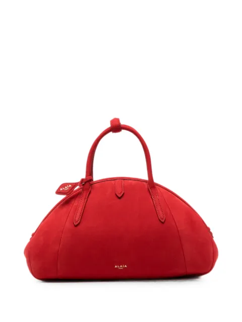Alaïa top-handle nubuck tote bag