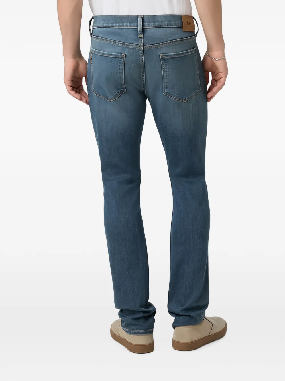 PAIGE Transcend Federal jeans met vervaagd effect Blauw