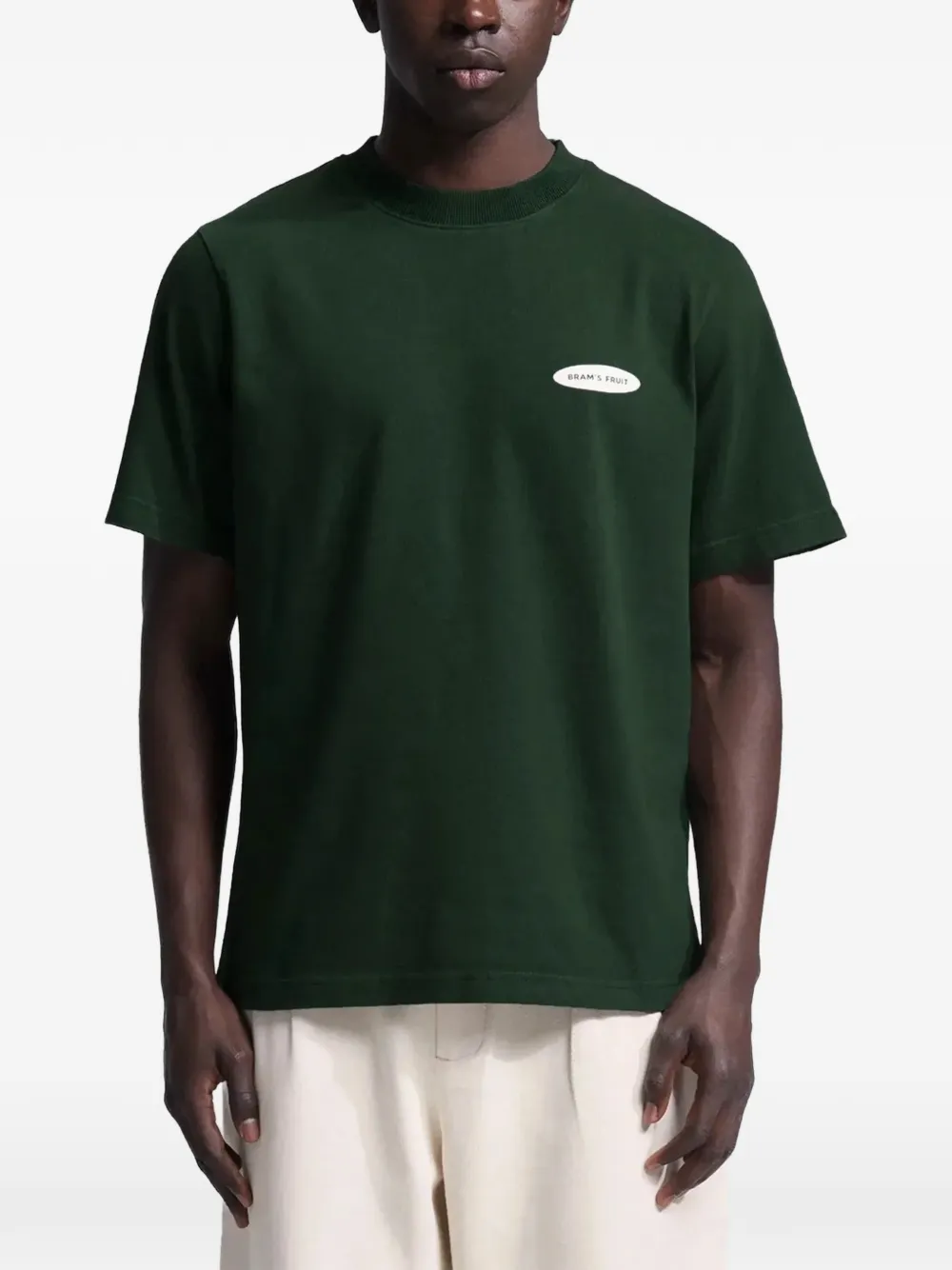 Bram's Fruit Slogan-print Cotton T-shirt In Green