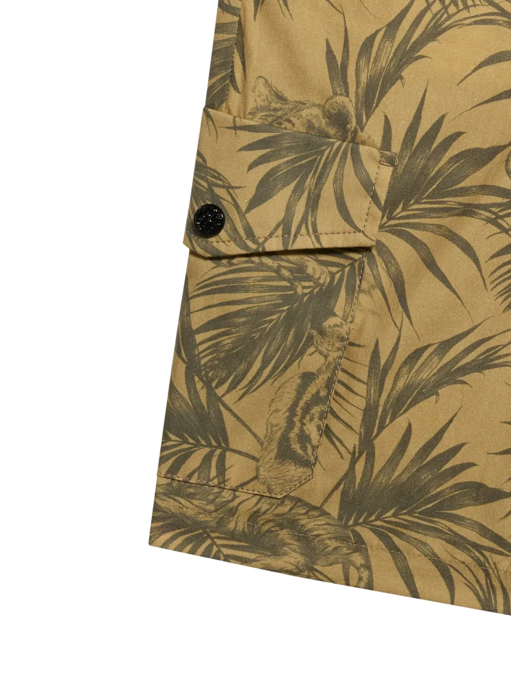 Roberto Cavalli Junior cargo shorts met jungleprint Beige