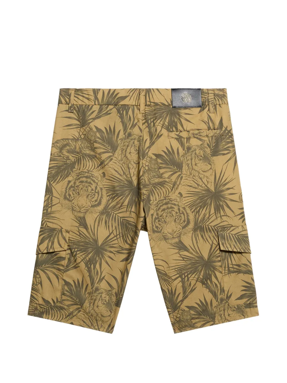 Roberto Cavalli Junior cargo shorts met jungleprint Beige
